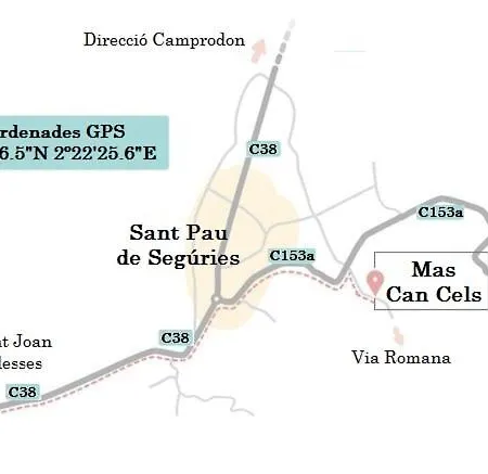 Mas Can Cels Sant Pau de Segúries Exterior foto